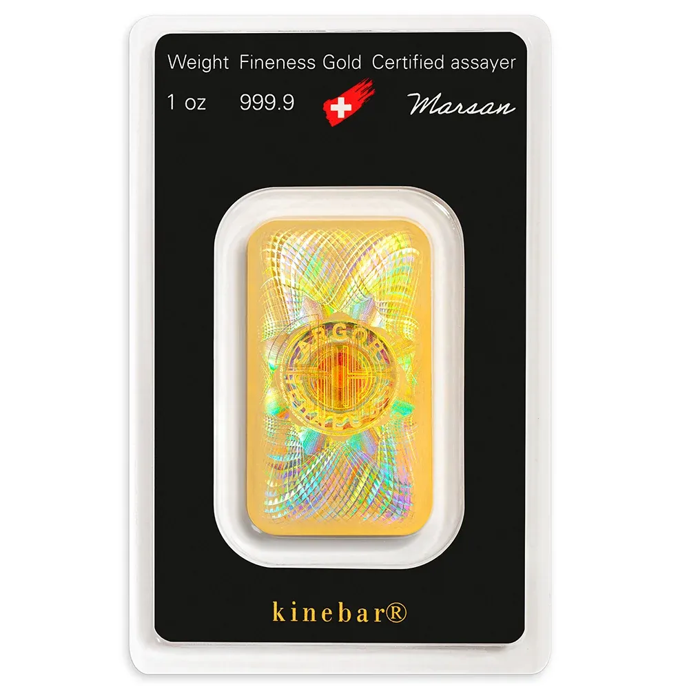 1oz Argor Heraeus Gold Kinebar
