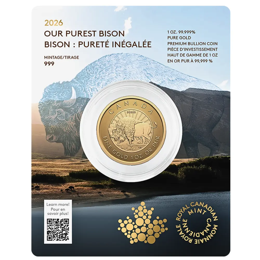 1oz Canadian 99.999 Gold Bison Coin 2026 (Premium Bullion)