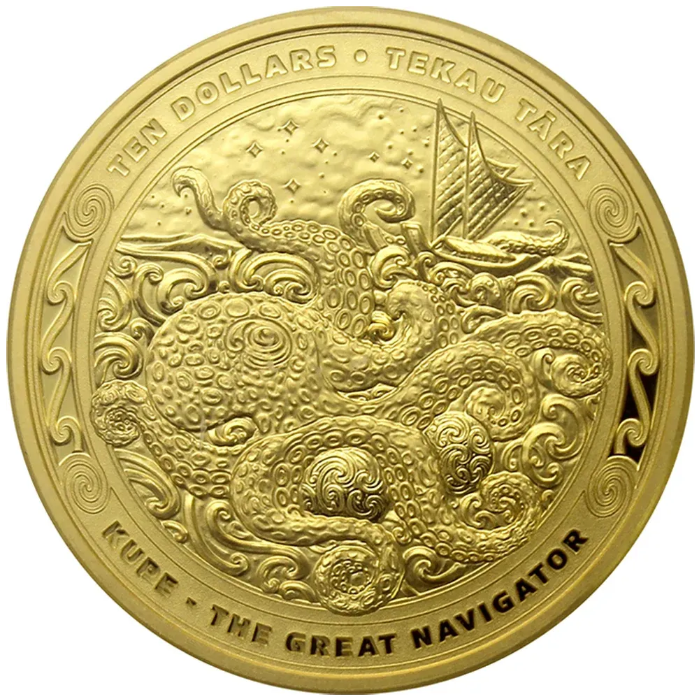 2019 New Zealand Kupe - Large Navigator Gold Coin Set Proof