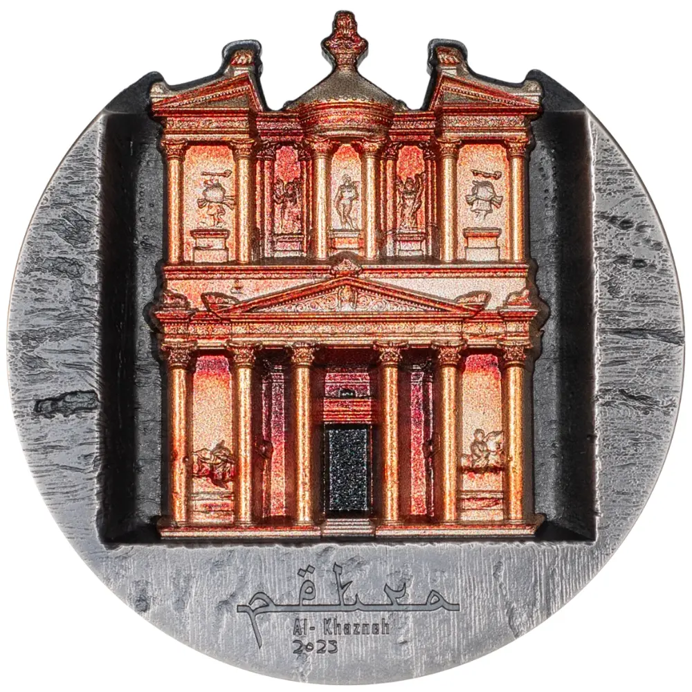 2025 Cook Islands 5 oz Silver the Rose City- Petra Antique Coin