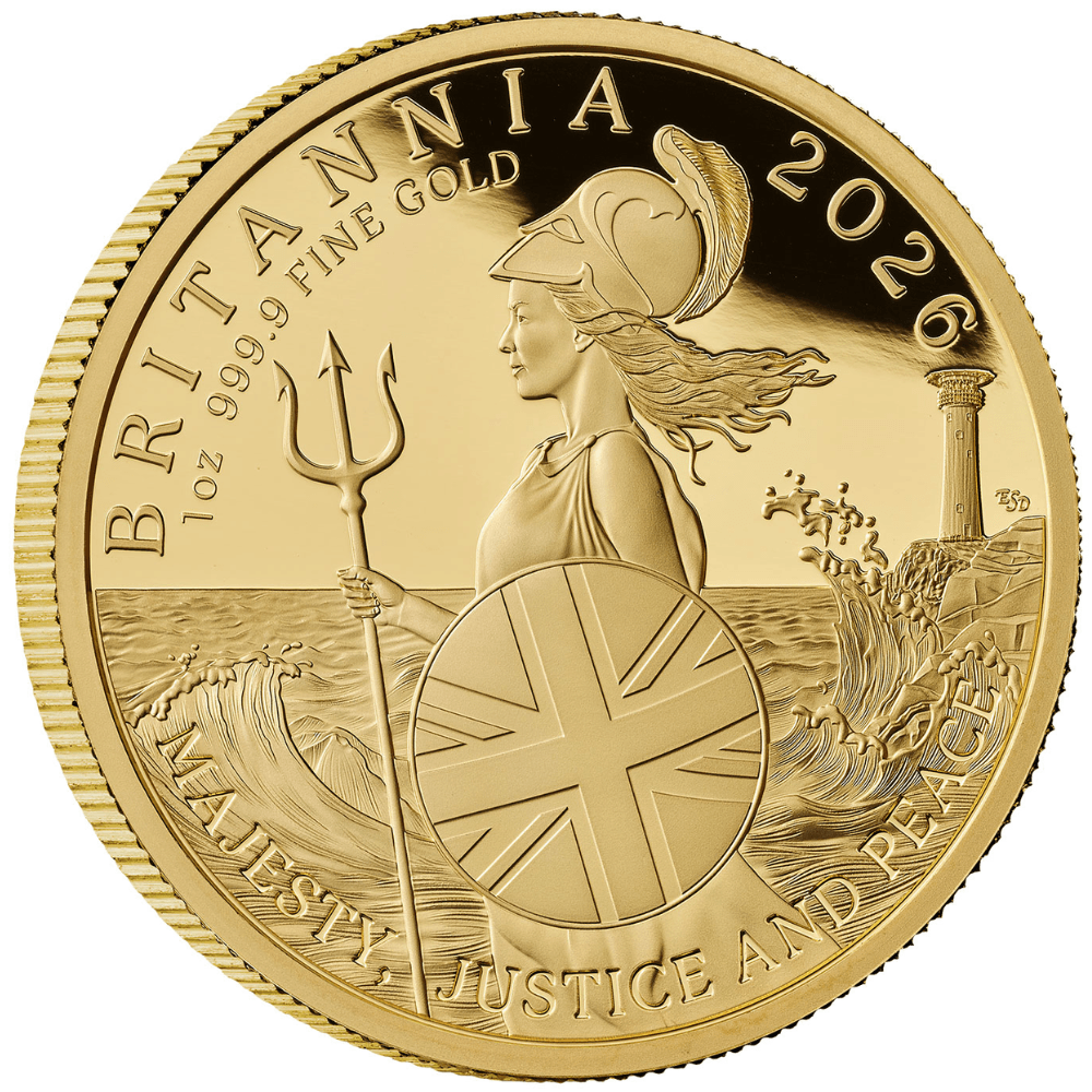 2026 UK 1 oz .9999 Gold Britannia Proof Coin - The Royal Mint