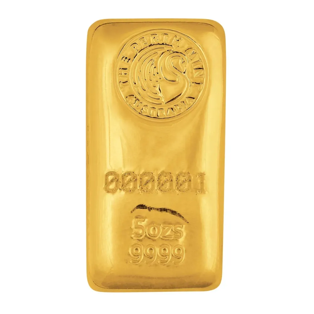 5oz Perth Mint Gold Cast Bar (NEW)