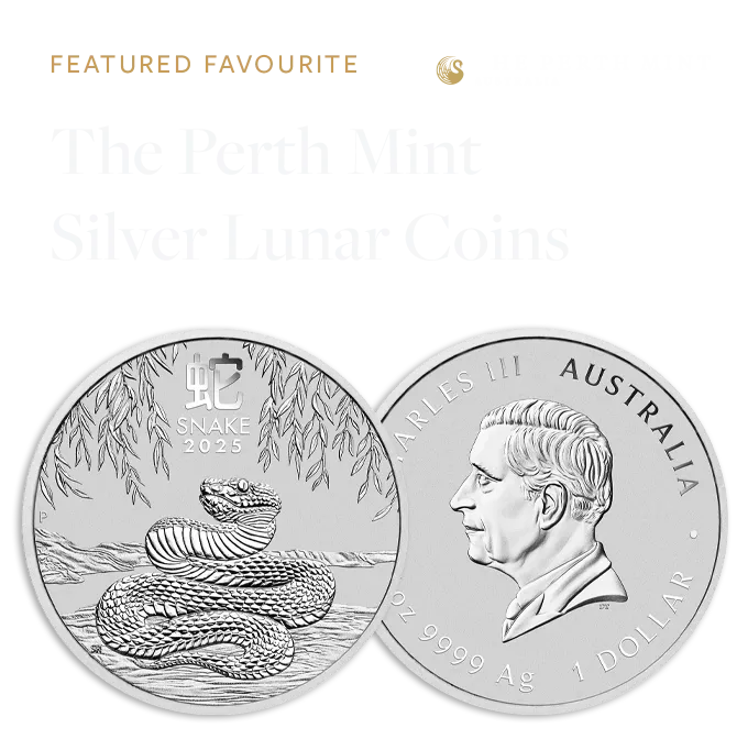 1oz Perth Mint Silver Lunar (2025) Year of the Snake Coin