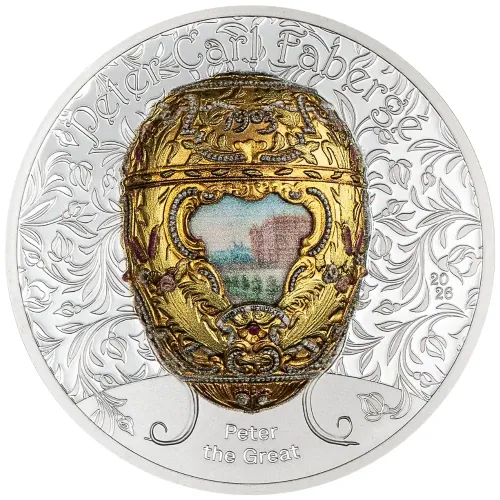 Imperial Fabergé ファベルジェ Eggs Coin 純銀 レア Sell 2026 Mongolia 2 oz Silver Peter the Great Fabergé Eggs